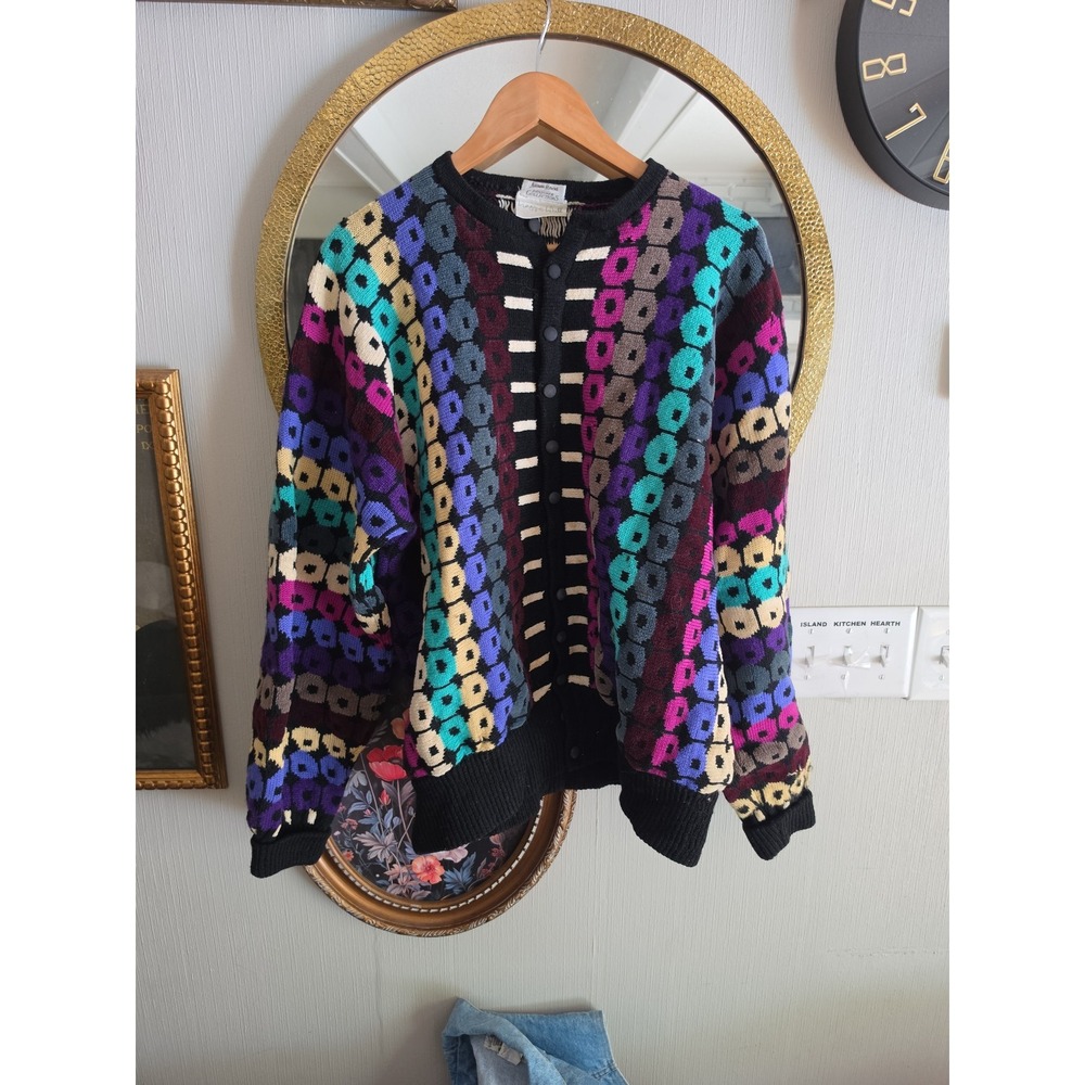 Vintage Neiman Marcus button front cardigan sweater womens 2x‎